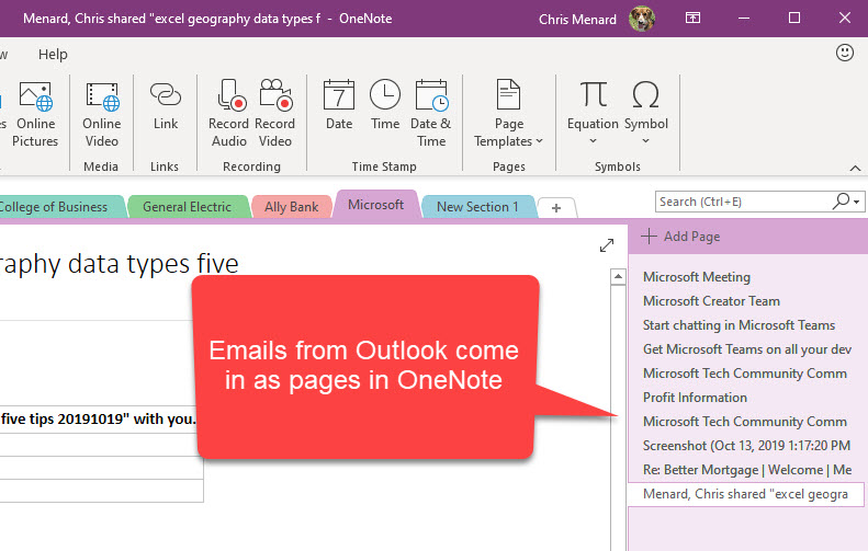 outlook for mac onenote integration